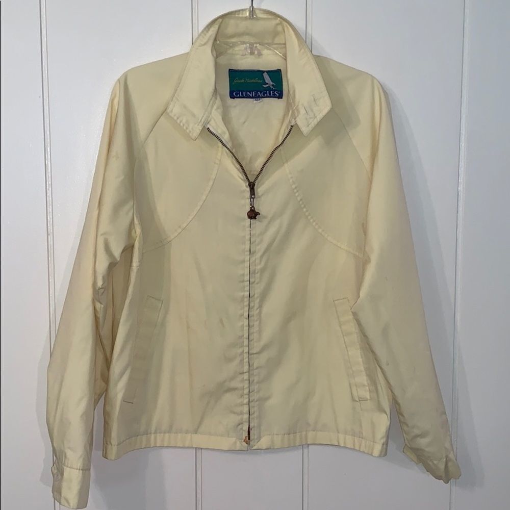 Vtg Jack Nicklaus yellow windbreaker jacket